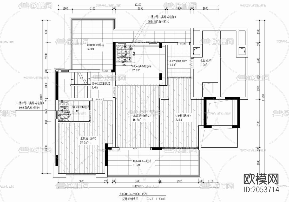 整装家居cad施工图下载（渲染图3）