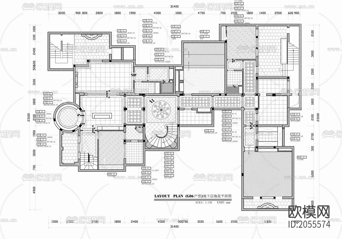 别墅住宅cad施工图下载（渲染图6）