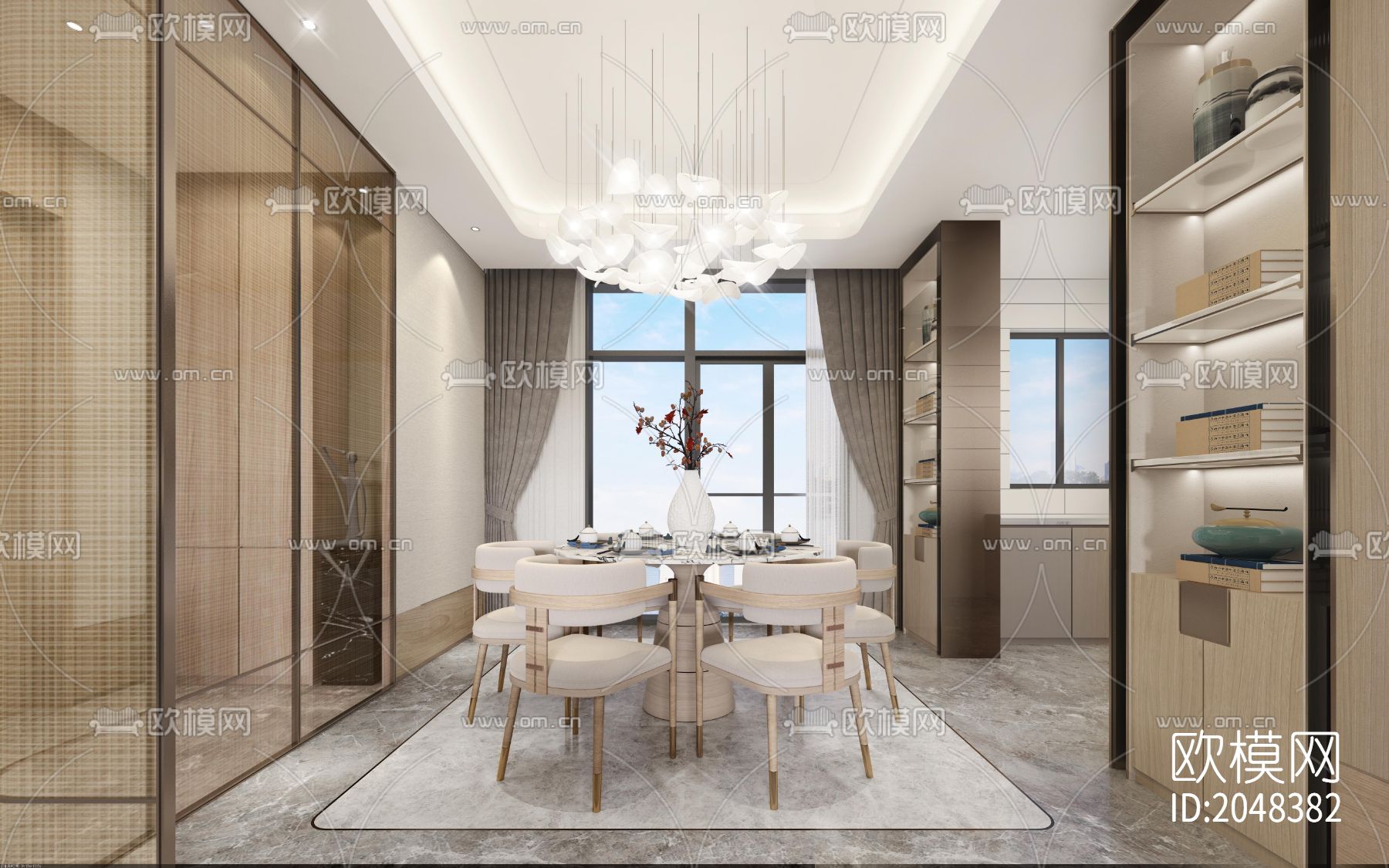 样板房cad施工图下载（渲染图4）