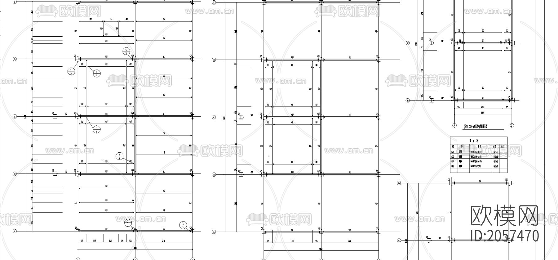 钢框架结构施工图下载（渲染图4）