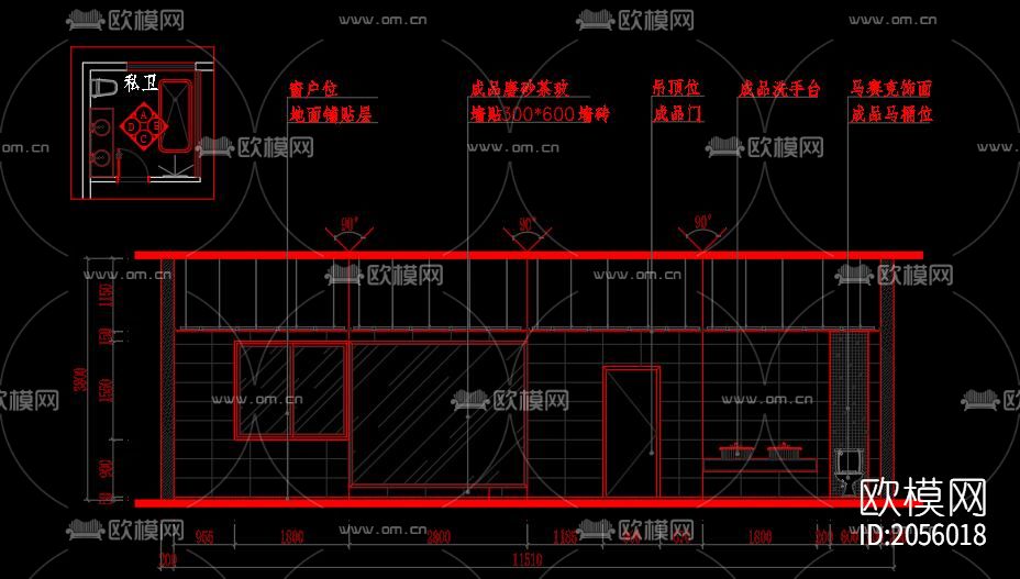 中式会所cad图纸下载（渲染图5）