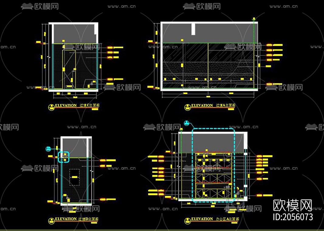 办公室cad图纸-免费3dmax模型库-欧模网