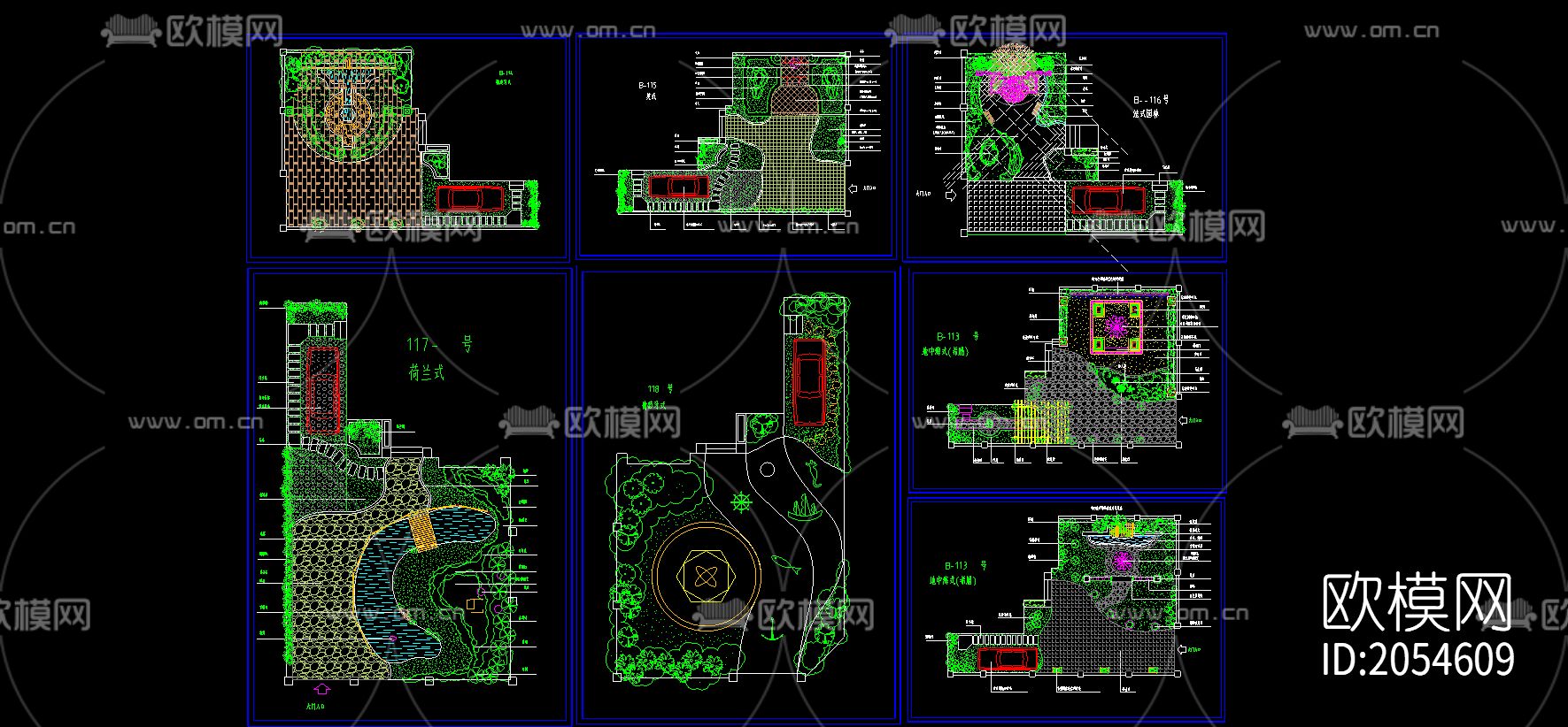园林cad图纸下载（渲染图1）