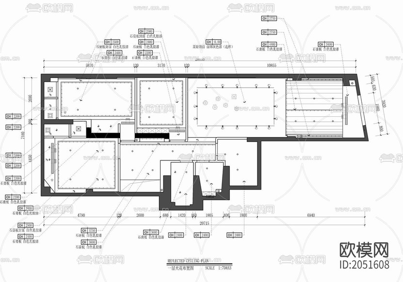 200㎡美容SPA會所CAD施工圖下載(渲染圖5)