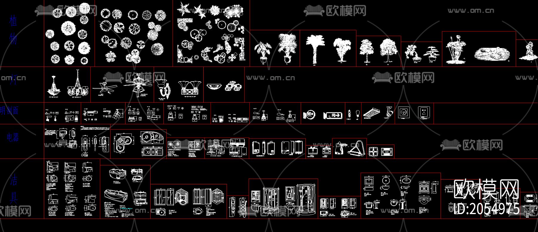 欧式立面图块cad图库下载（渲染图2）