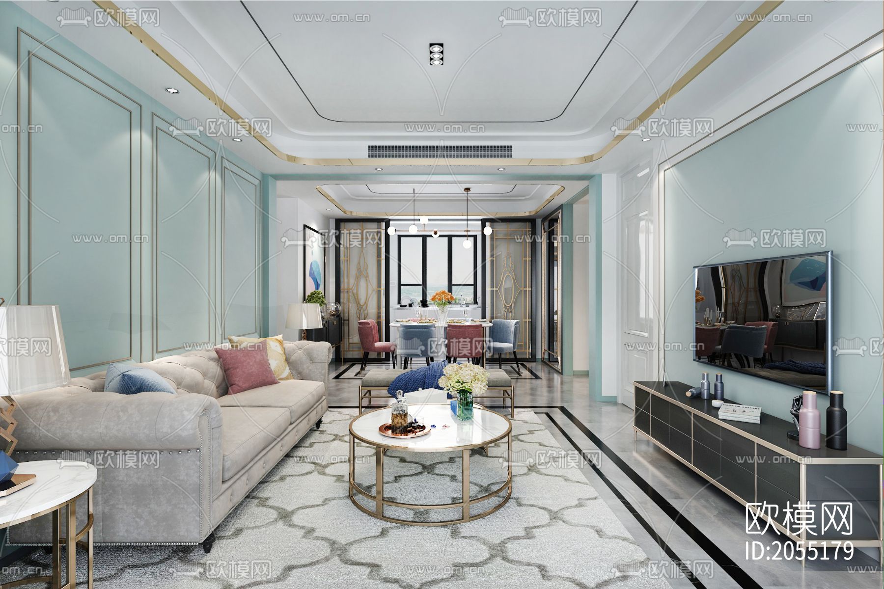 家装cad图纸下载（渲染图3）