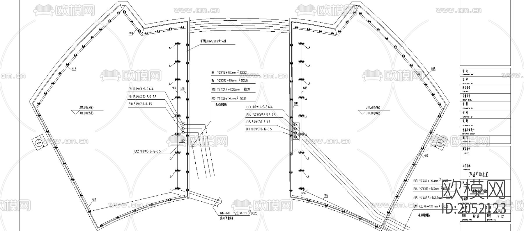 水景cad施工图下载（渲染图3）