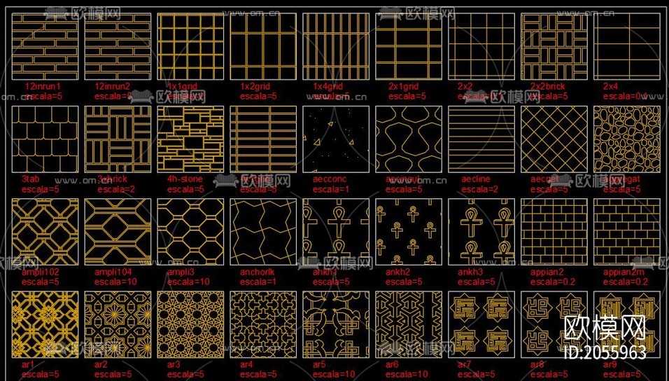 图案填充cad图库下载(渲染图1)