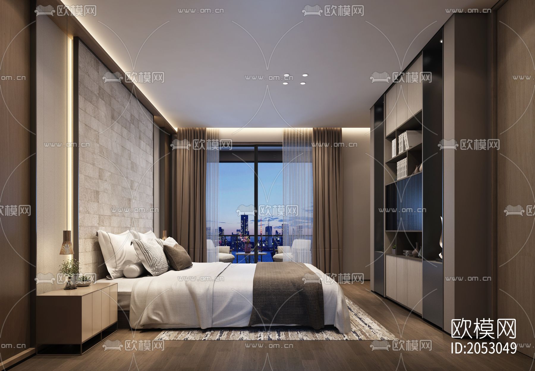 别墅样板房cad图纸下载（渲染图5）