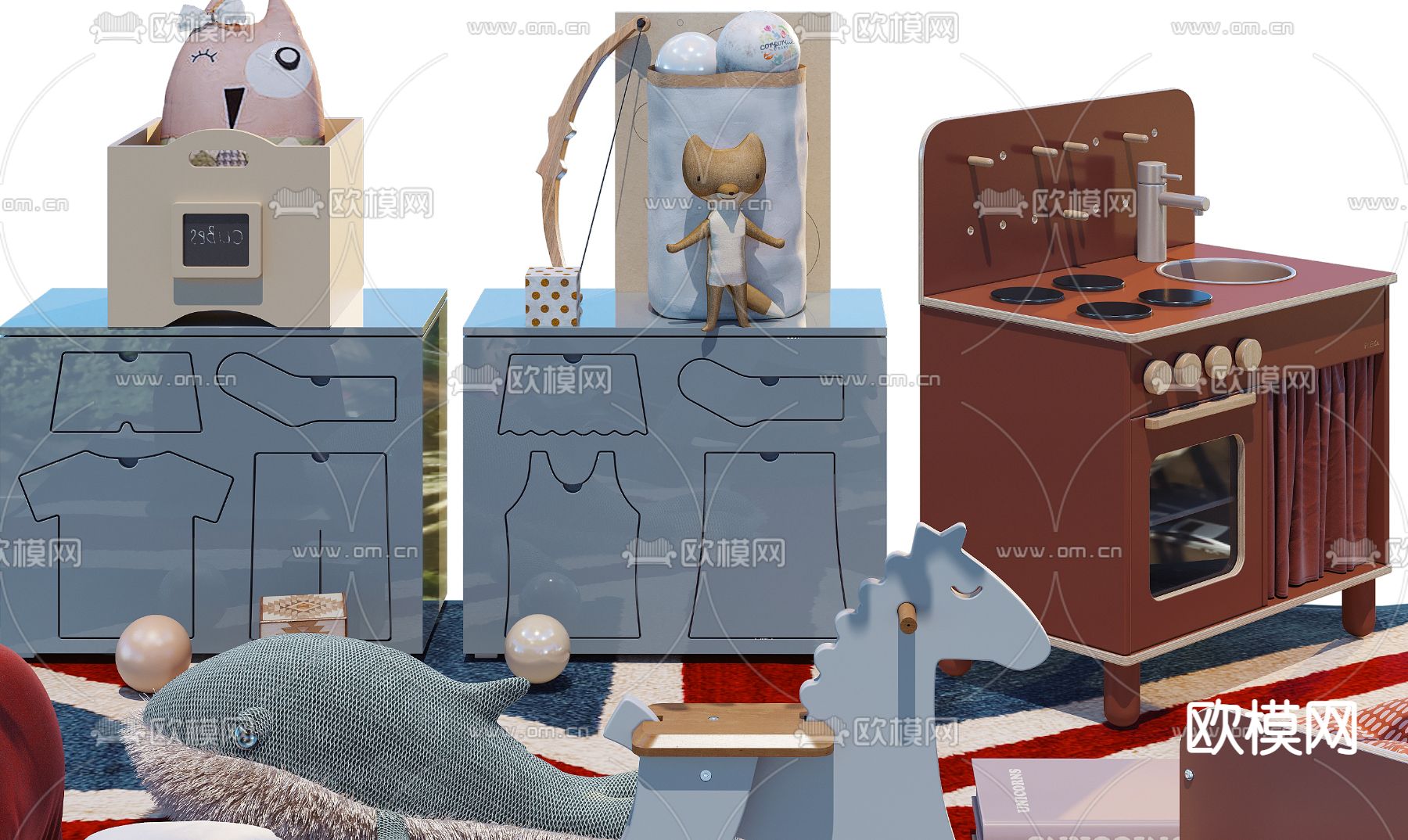 现代儿童玩具3d模型