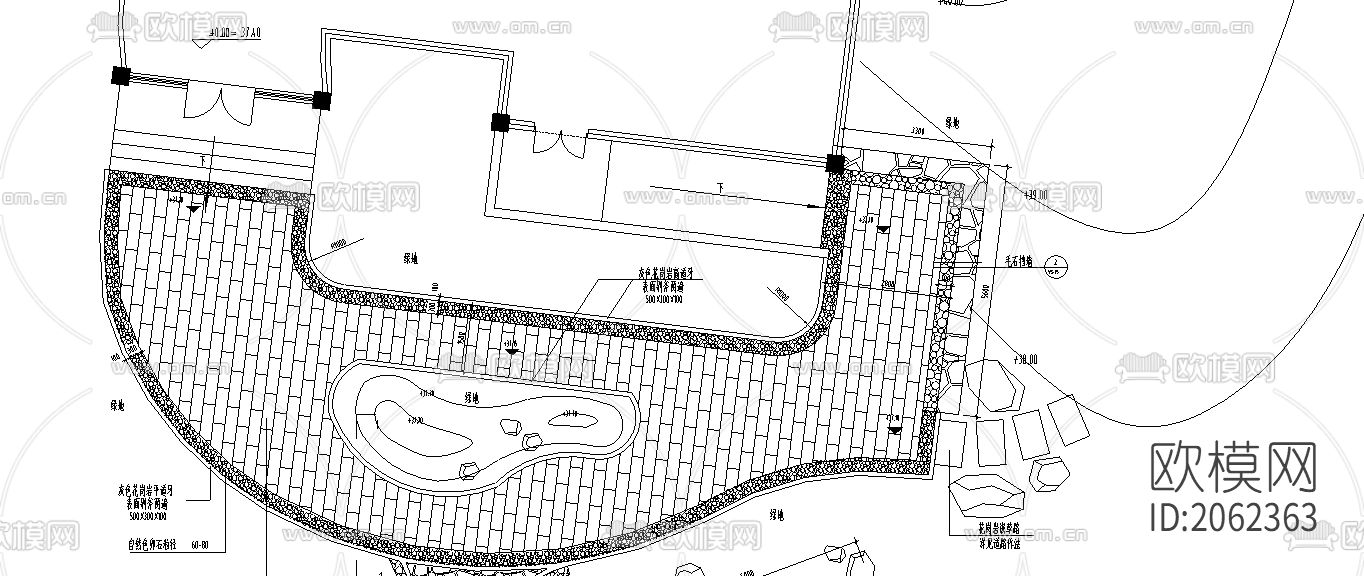 会所cad图纸下载（渲染图2）