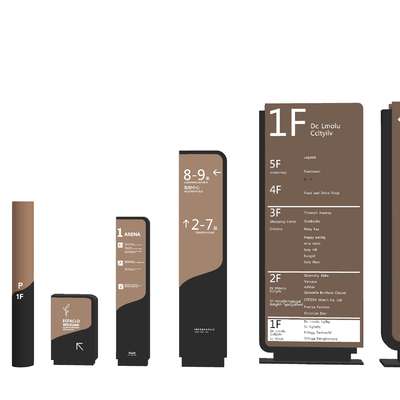  现代指示牌su模型 