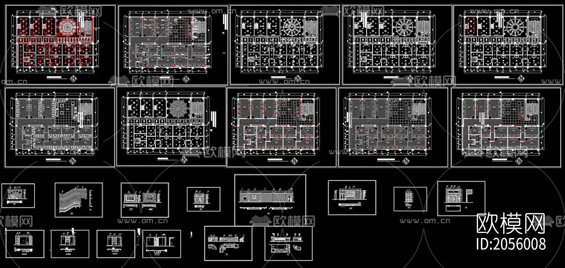 养生会所cad施工图下载（渲染图10）