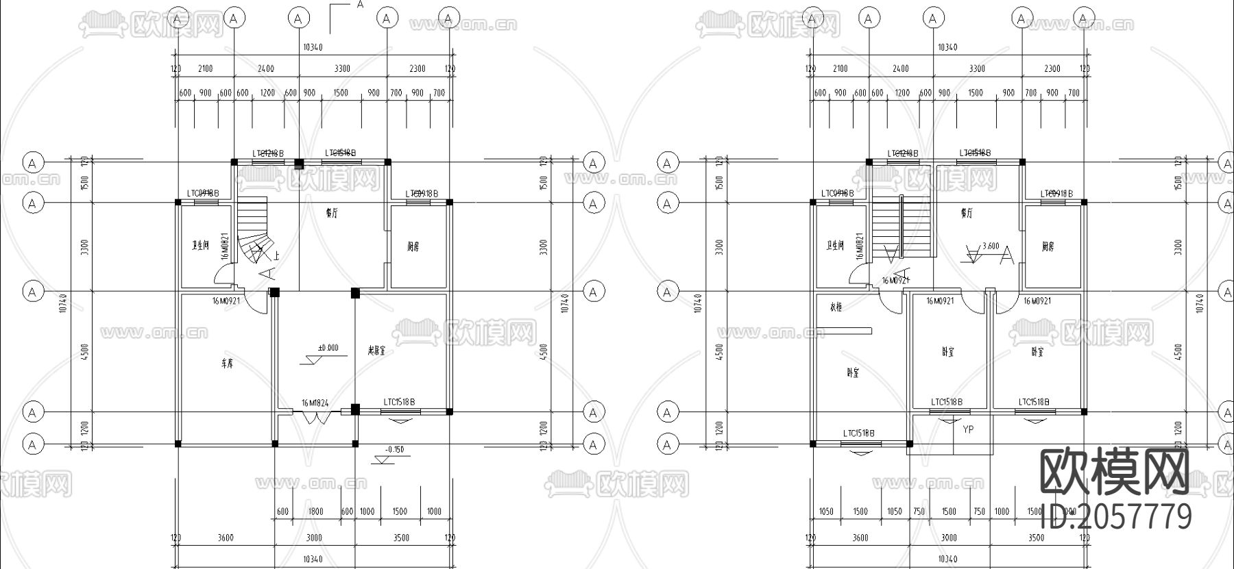 建筑结构CAD施工图下载（渲染图6）