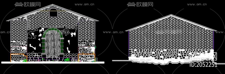 教堂建筑cad圖紙下載(渲染圖5)