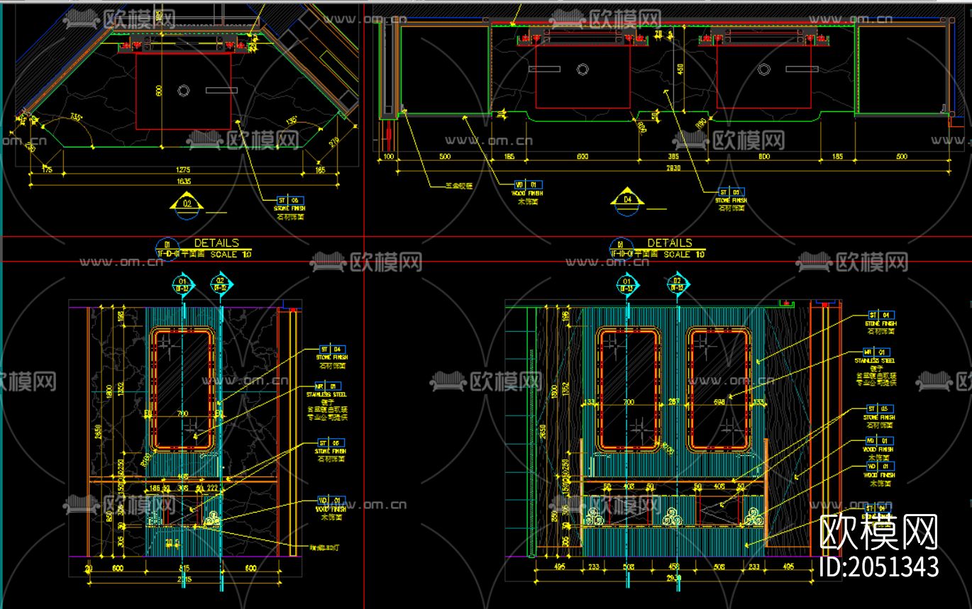 柜体节点大样图下载（渲染图2）