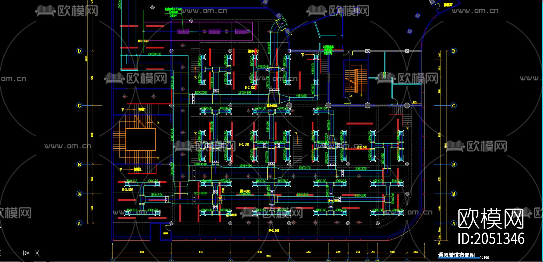 暖通系统图下载（渲染图1）