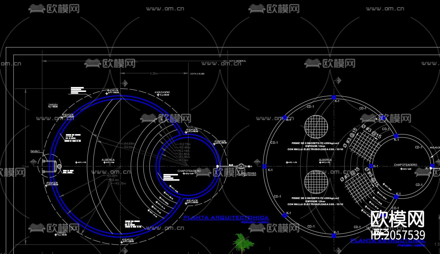 儿童泳池cad节点大样图下载（渲染图4）