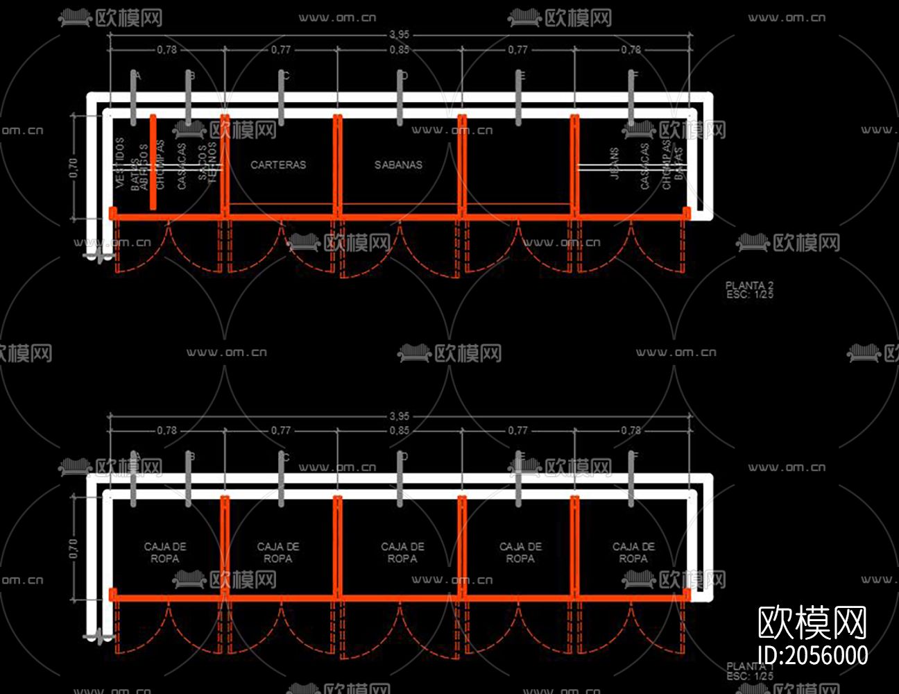 橱柜cad图库下载（渲染图5）