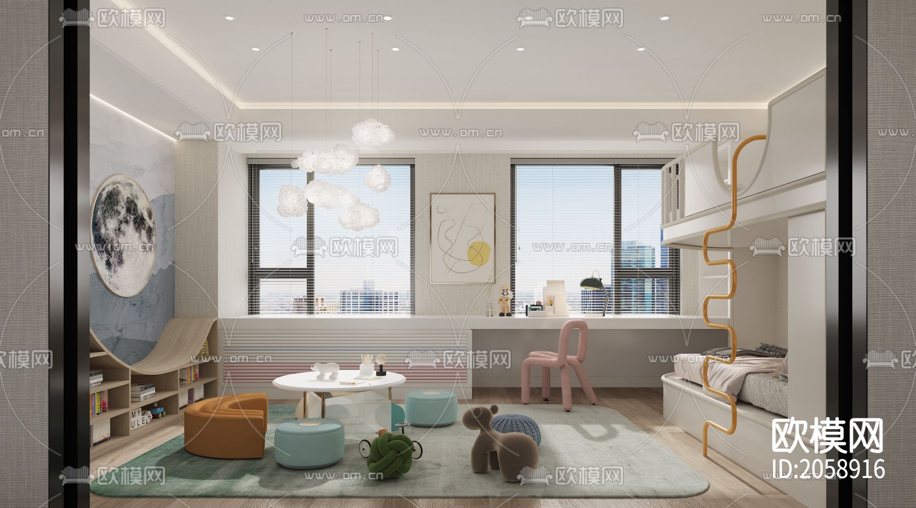 整装家居cad施工图下载（渲染图7）