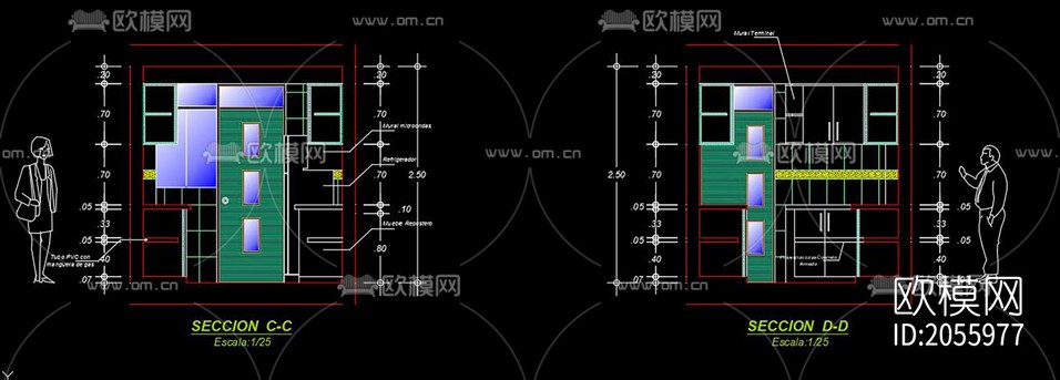 櫥柜cad節(jié)點(diǎn)圖下載(渲染圖8)