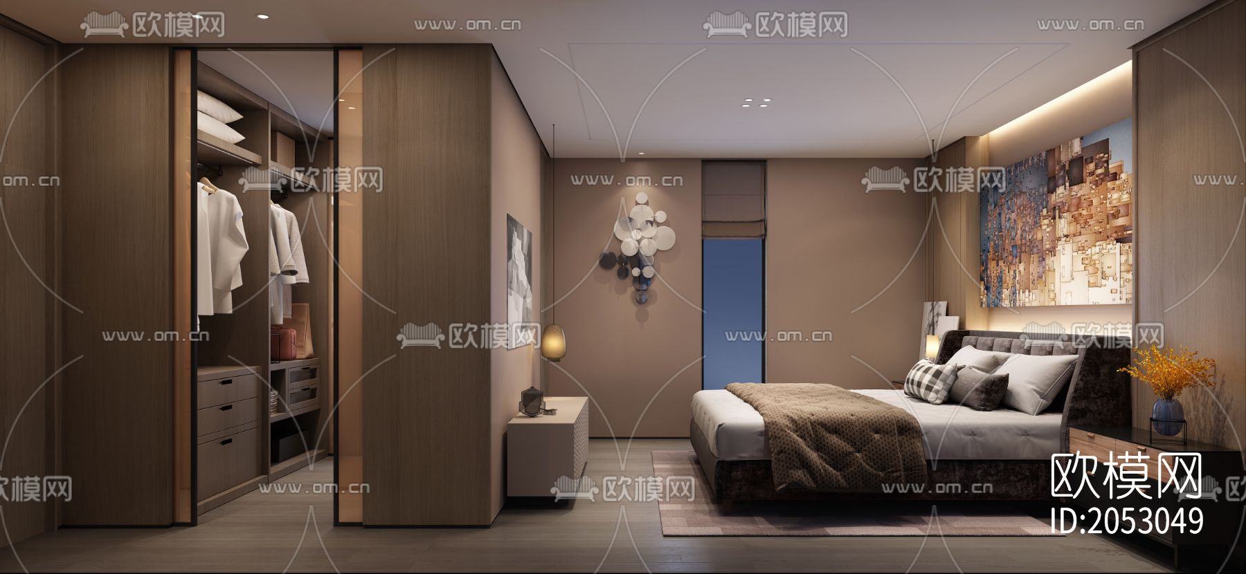 别墅样板房cad图纸下载（渲染图8）