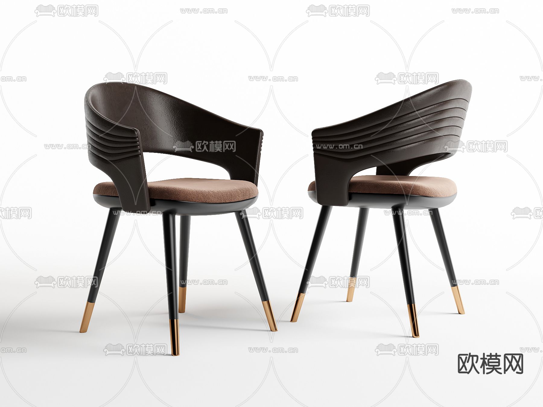 现代布艺单椅3d模型下载