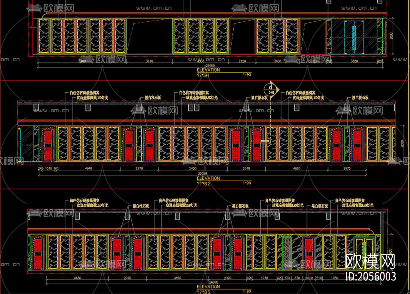 KTV立面节点图下载（渲染图5）