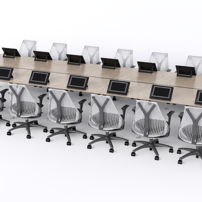  现代会议桌su模型 