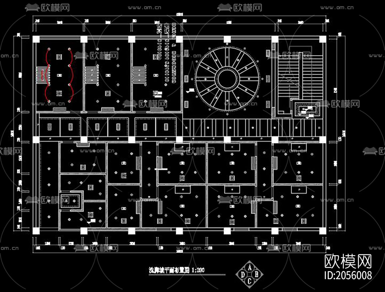 养生会所cad施工图下载（渲染图8）