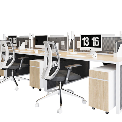  现代办公桌椅su模型 