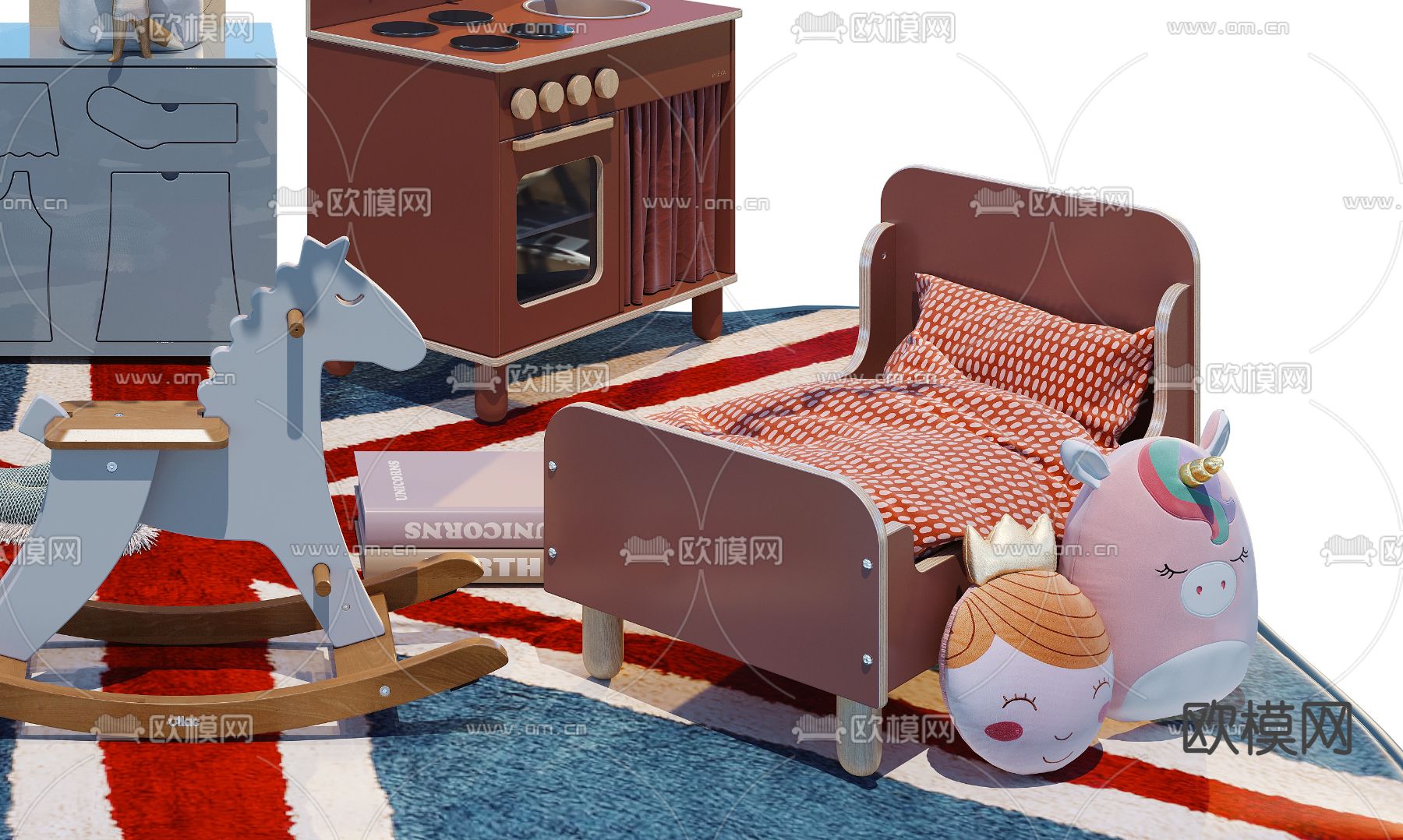现代儿童玩具3d模型