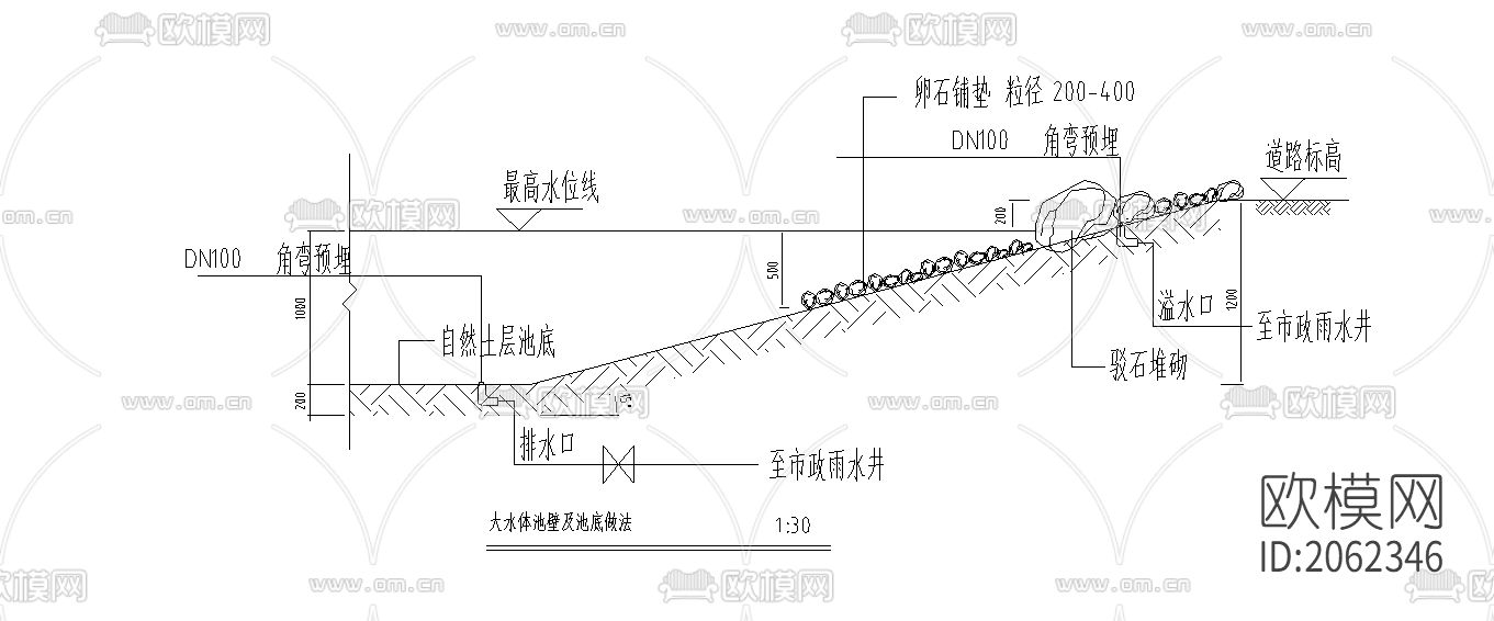 水体cad施工图下载（渲染图4）