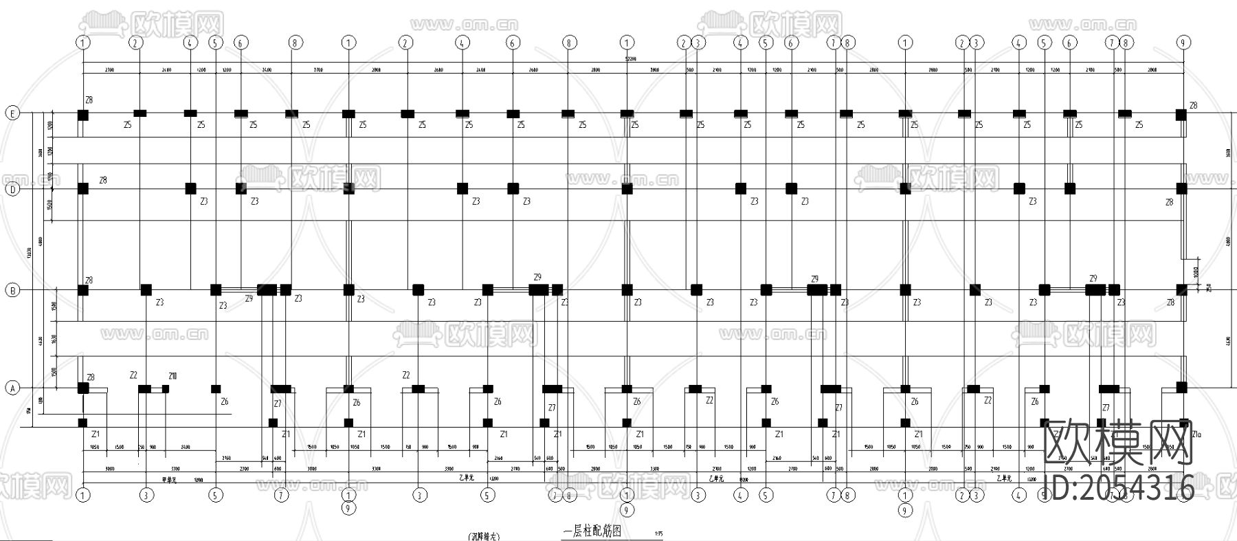别墅cad建筑图纸下载（渲染图1）