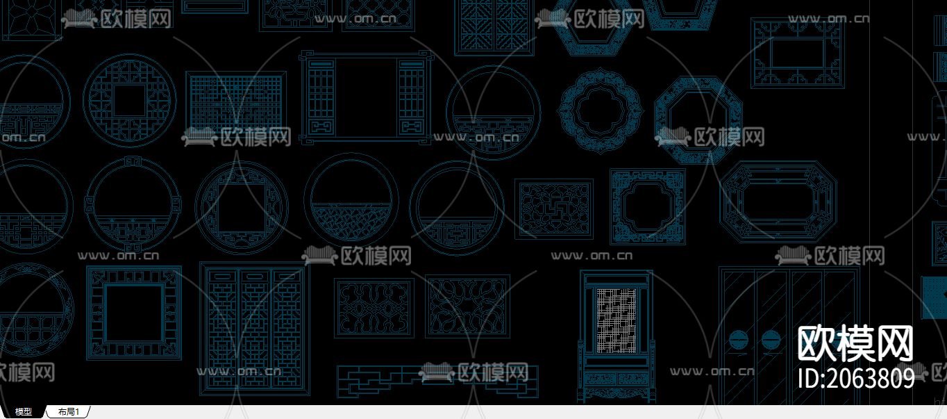 中式古典cad图库下载