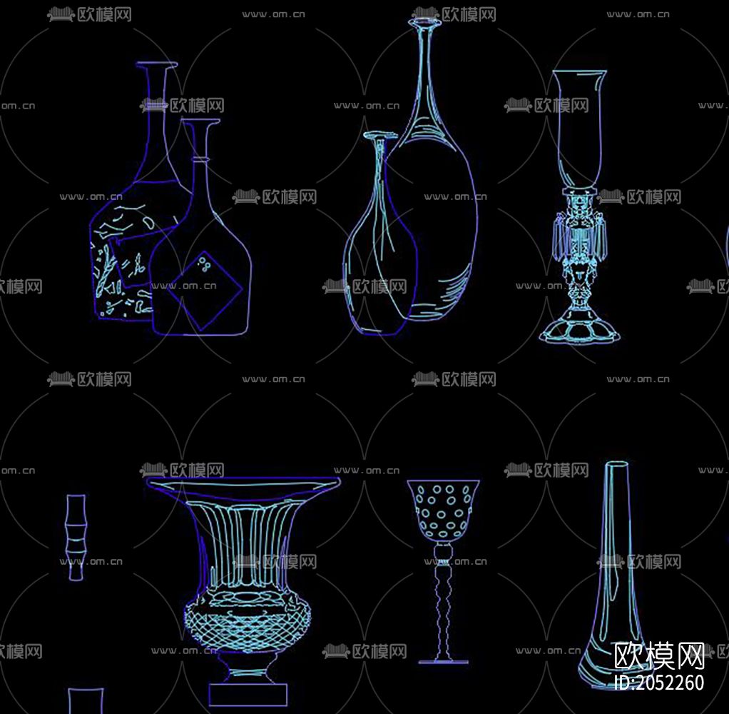 装饰品cad图库下载（渲染图2）