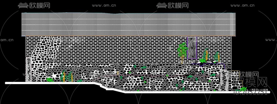 教堂建筑cad圖紙下載(渲染圖2)