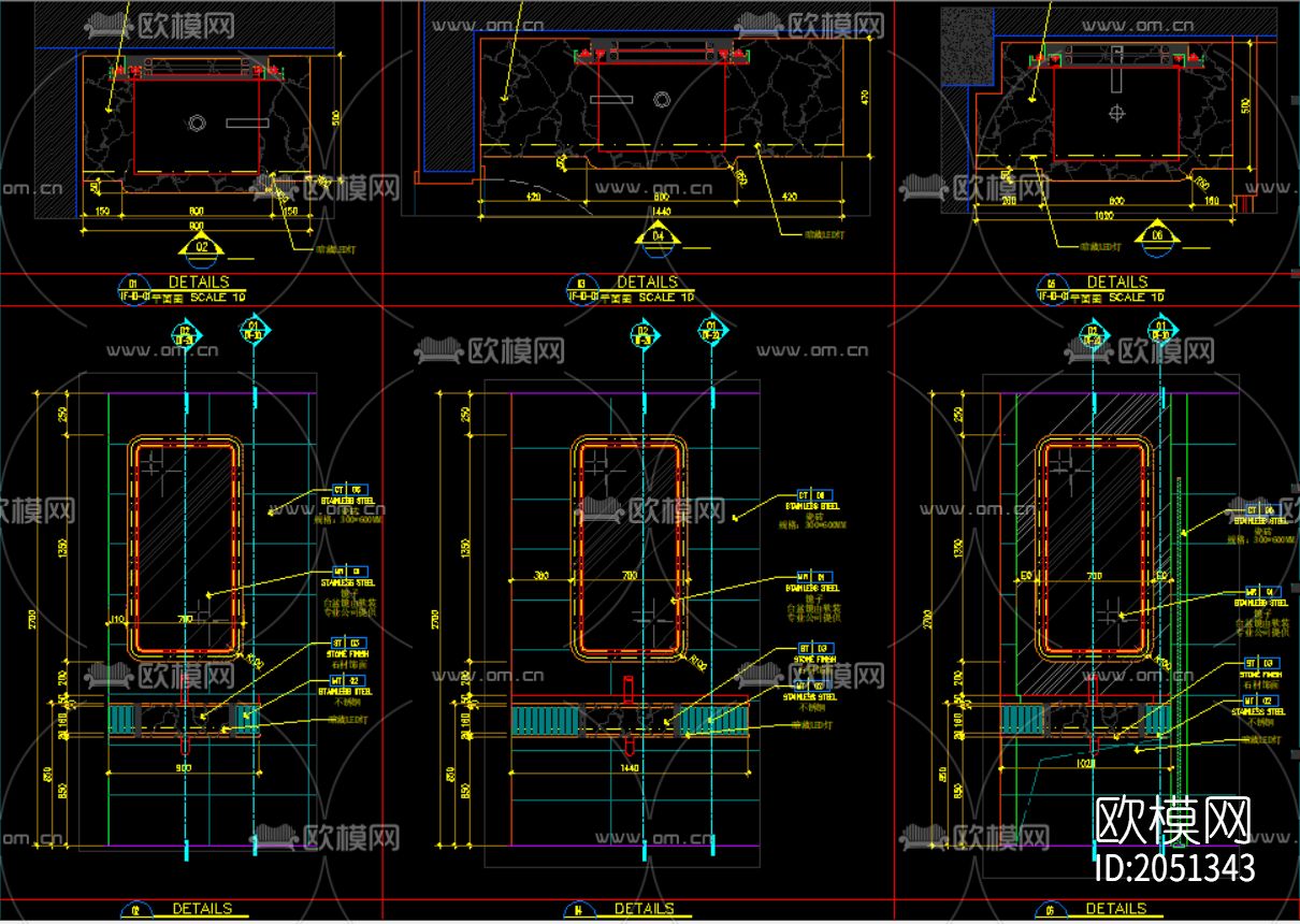 柜体节点大样图下载（渲染图4）