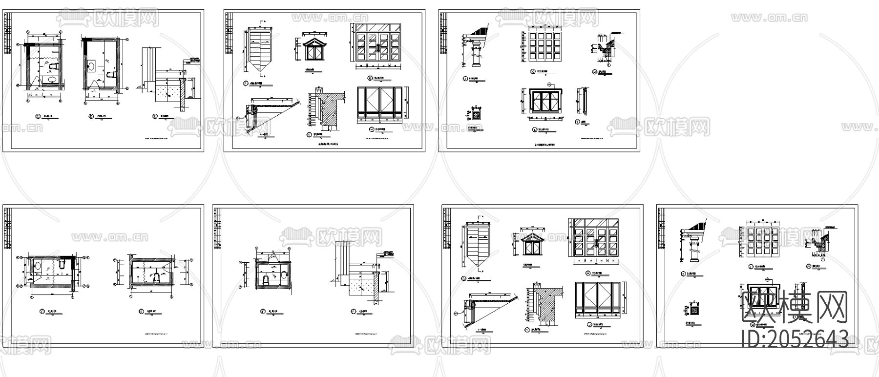 别墅cad施工图下载（渲染图3）