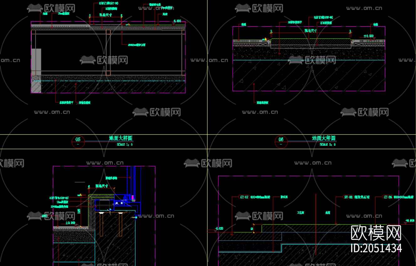 地面铺装节点图下载（渲染图2）