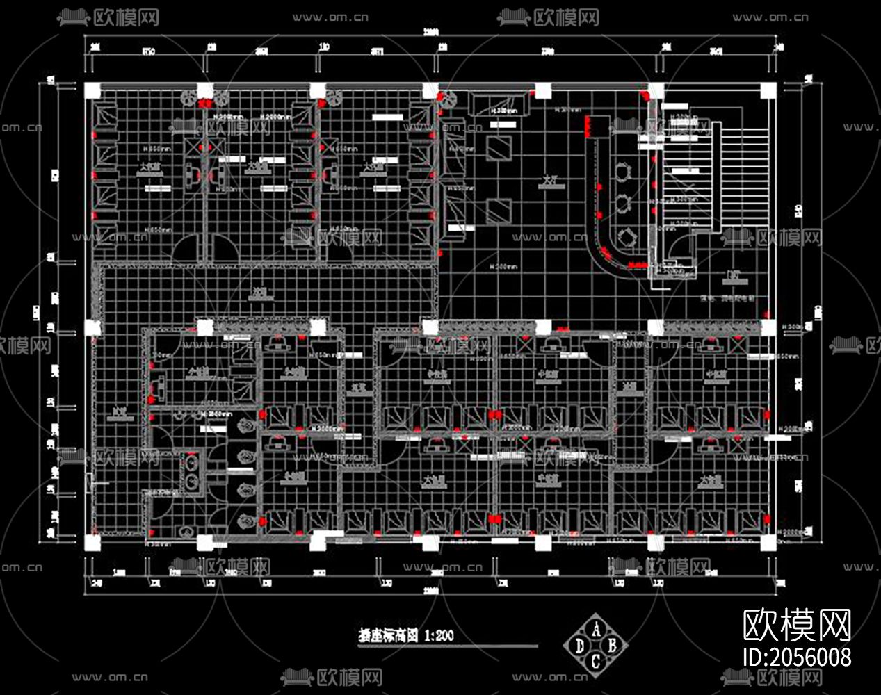 养生会所cad施工图下载（渲染图1）