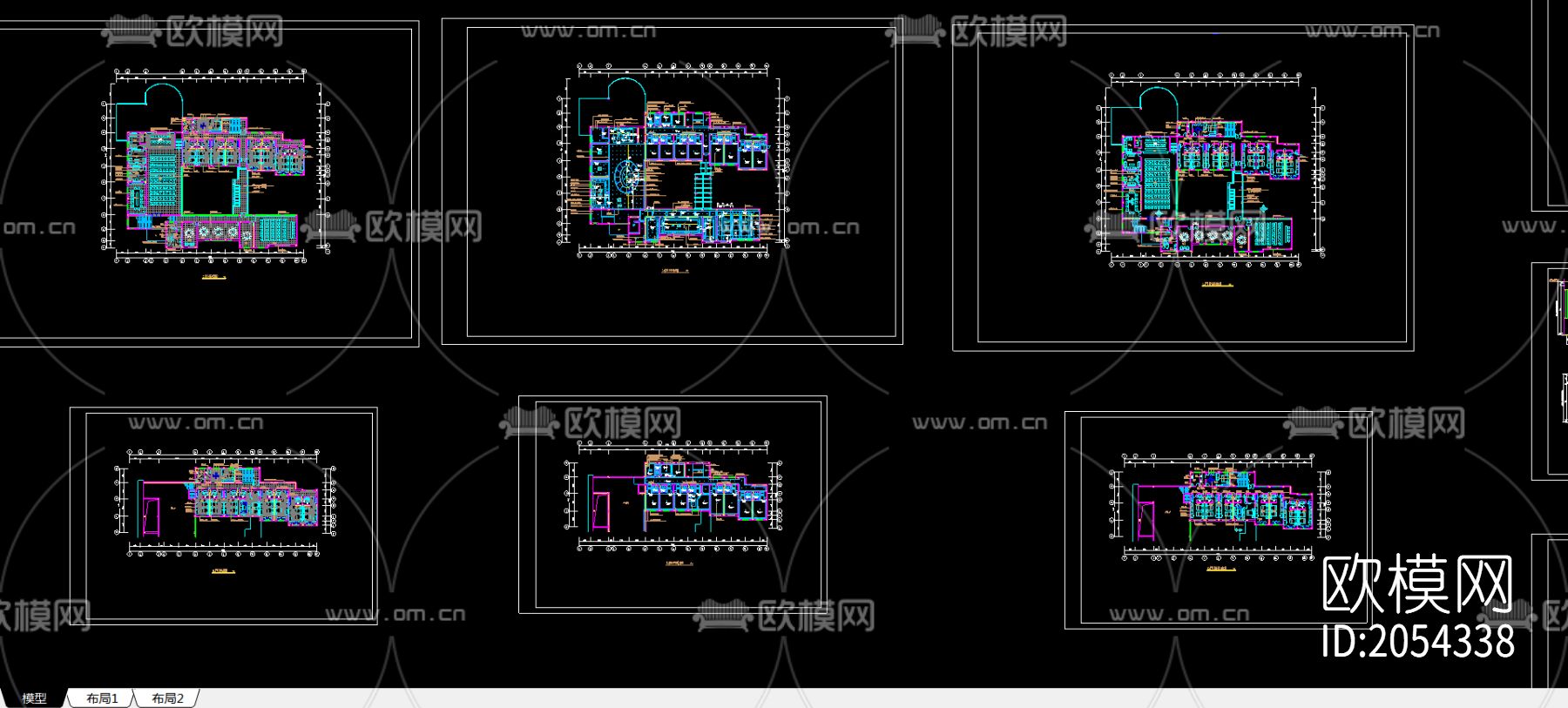 宾馆cad图纸下载（渲染图2）