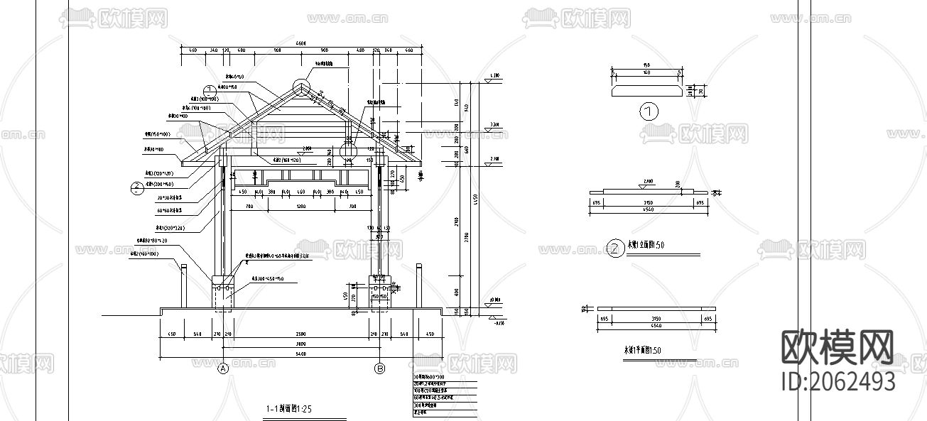 木亭cad节点大样图下载（渲染图1）