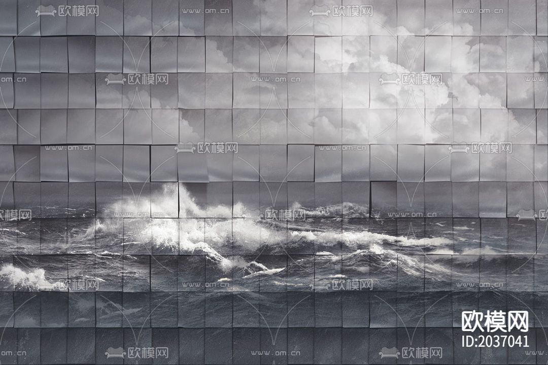 云朵拼装壁纸下载（渲染图1）