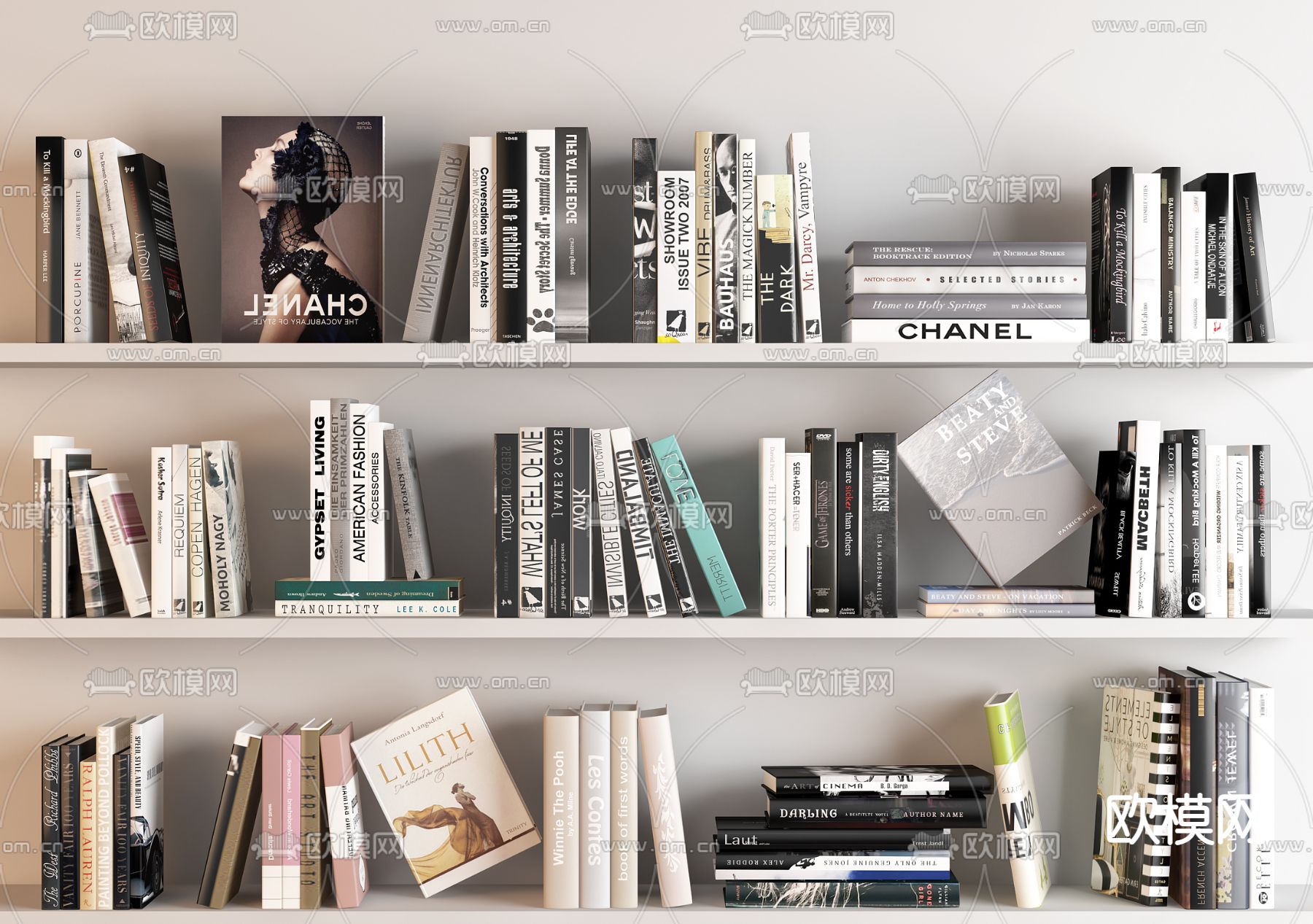 现代书本书籍3d模型下载