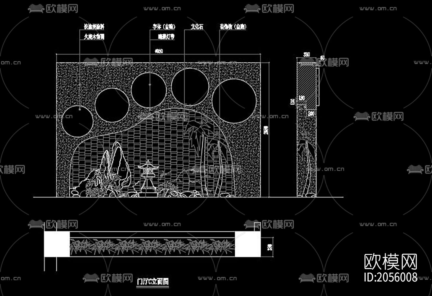 养生会所cad施工图下载（渲染图6）