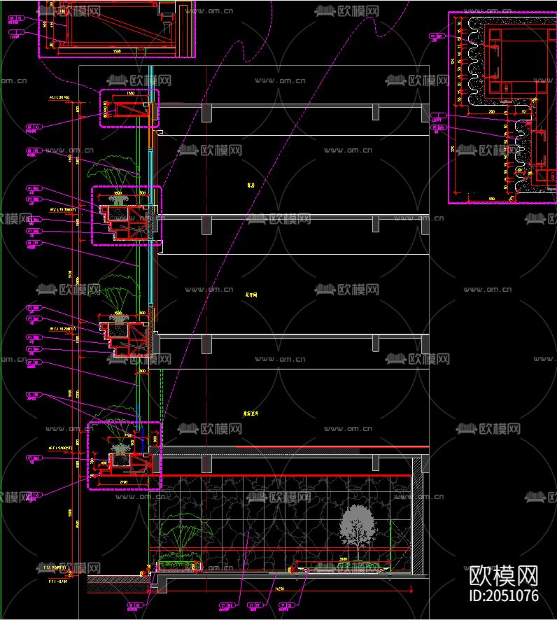 店面店招门头广告位设cad施工图下载（渲染图5）