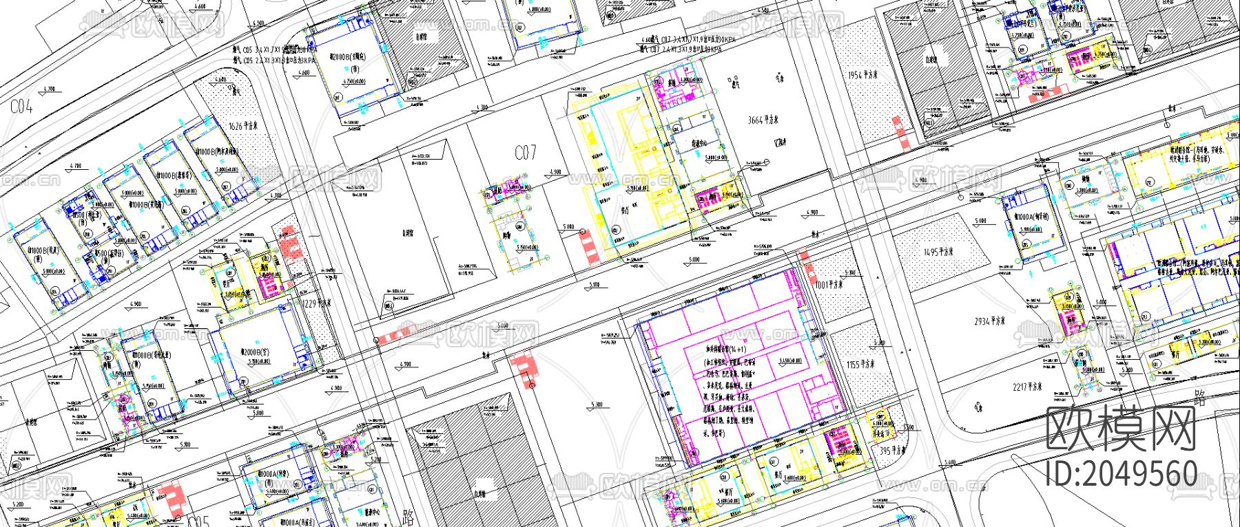 上海世博会室外给排水和消防管线cad施工图下载（渲染图2）