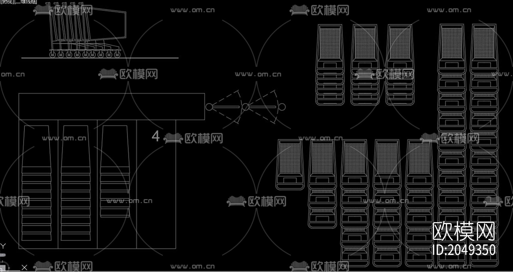 超市设备cad图库下载（渲染图1）