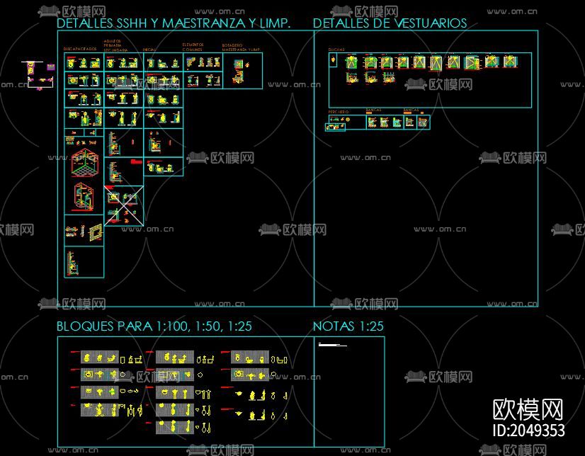 卫生间cad施工图下载（渲染图3）